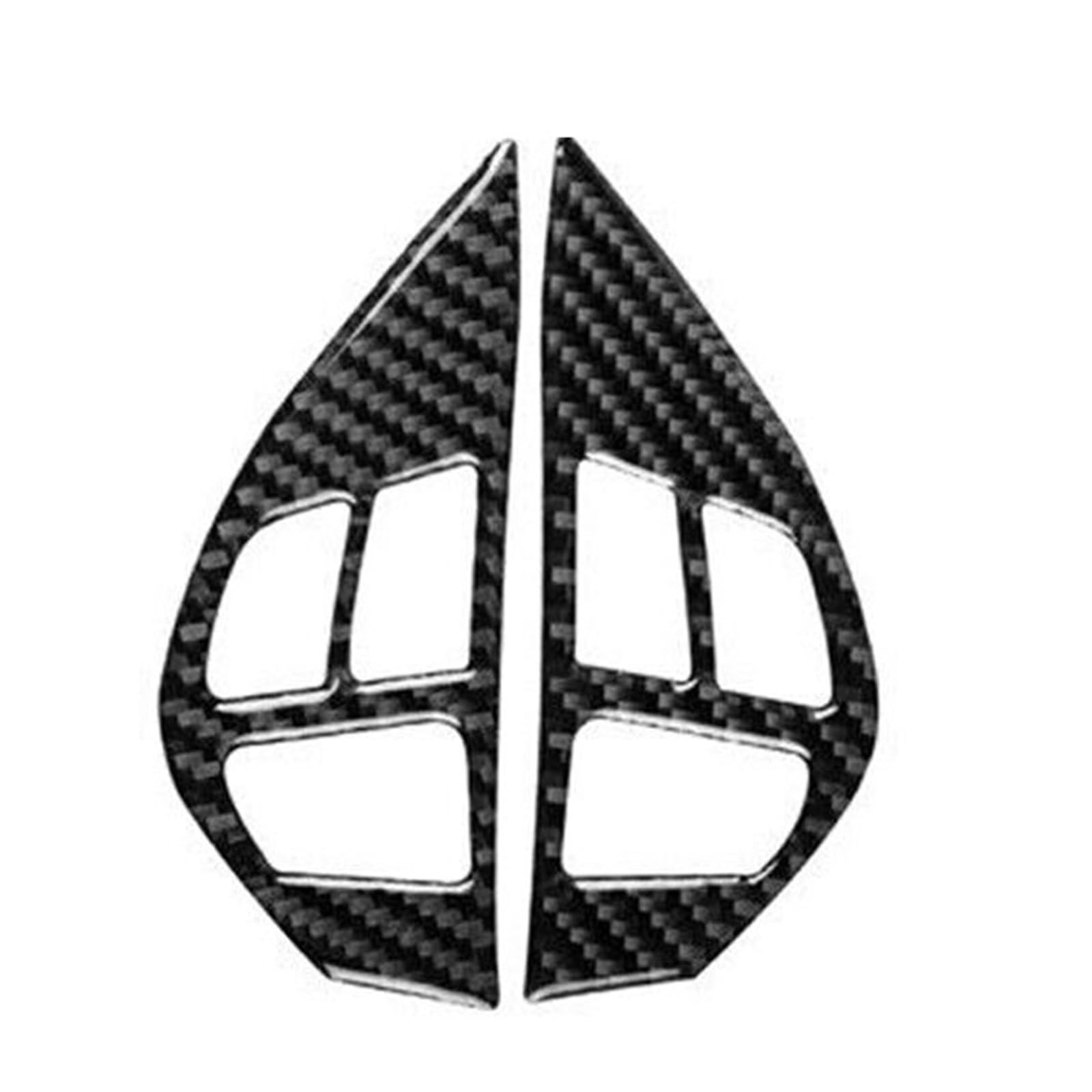 HUVNEXA for Mitsubishi, for Lancer Evo 2008–2014 2009 2010, Kohlefaser-Lenkradknopfabdeckung, Zieraufkleber, Auto-Innenzubehör Auto-Lenkrad-Aufkleber von HUVNEXA