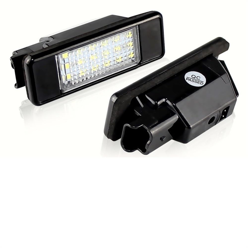 HUYGB Kennzeichenbeleuchtung 2PCS 12V LED Car License Plate Light Number Lamp Fit Use For Citroen C2 C3 C5 C6 C8 Fit Use For Peugeot 106 1007 207 307 406 407 607 Nummernschildbeleuchtung von HUYGB