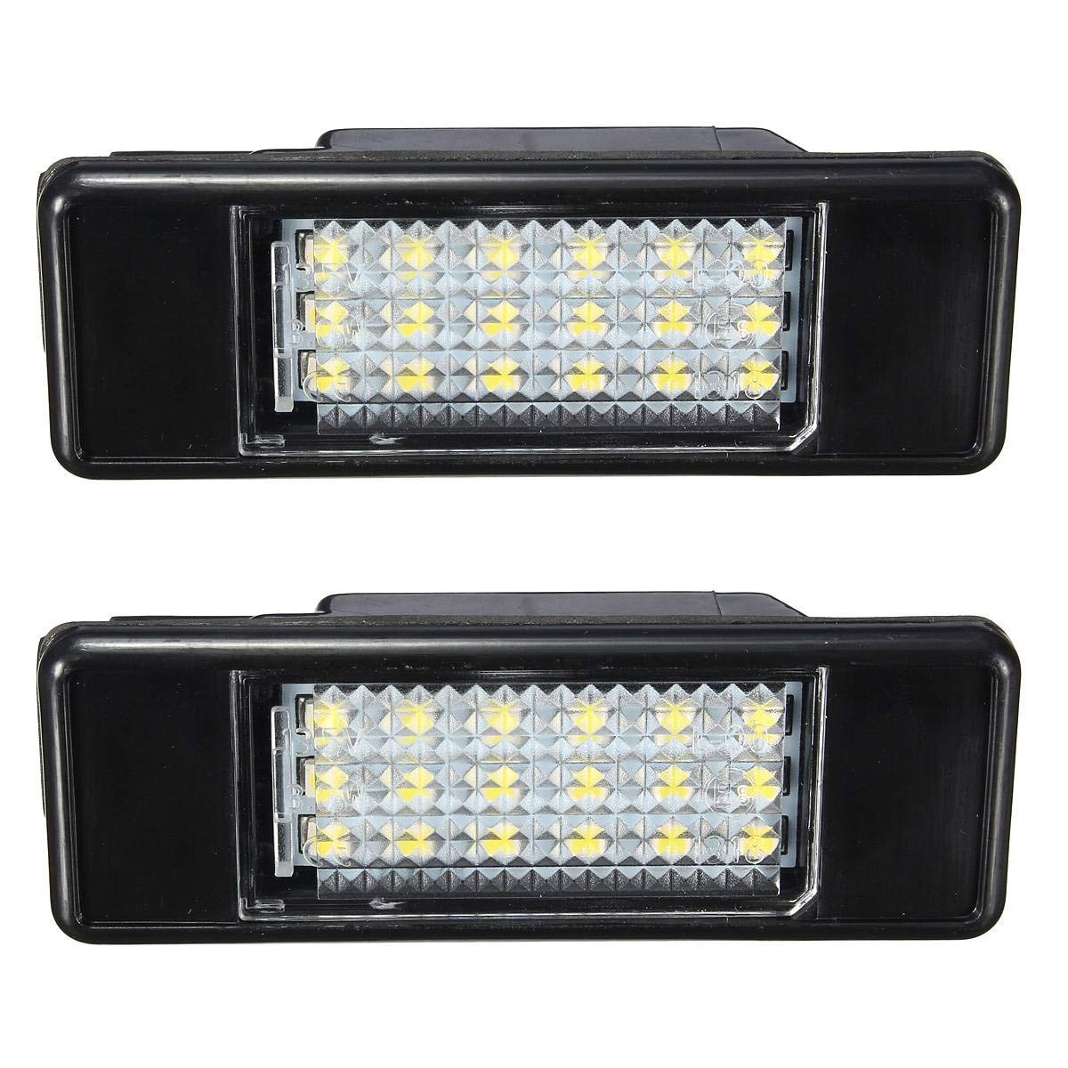 HUYGB Kennzeichenbeleuchtung 2x Car Rear 18 LED SMD License Number Plate Light Lamp 6000K Fit Use For Peugeot 106 207 307 308 406 407 Fit Use For CITROEN C3 C4 C5 C6 C8 Nummernschildbeleuchtung von HUYGB