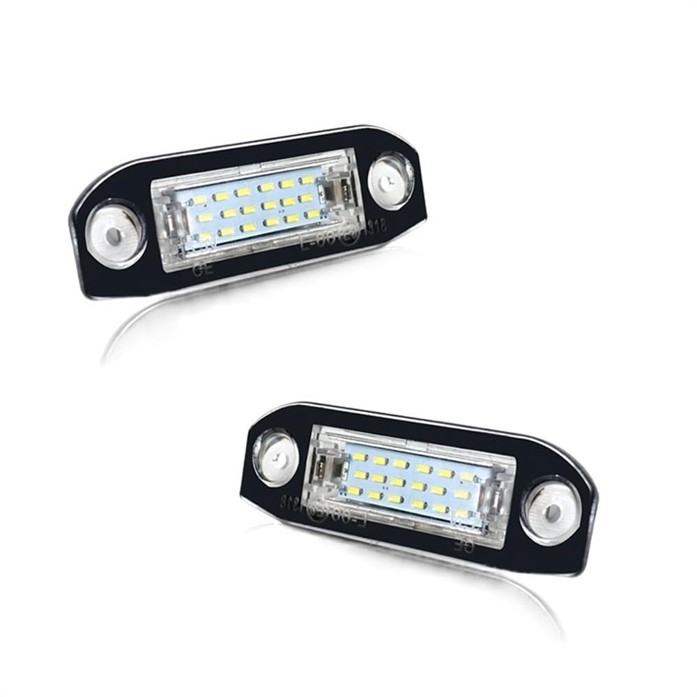 HUYGB Kennzeichenbeleuchtung White LED Car Number License Plate Lights Fit Use For Volvo C30 C70 S80 V70 XC70 S40 V50 S60 V60 XC60 XC90 Etc Nummernschildbeleuchtung von HUYGB