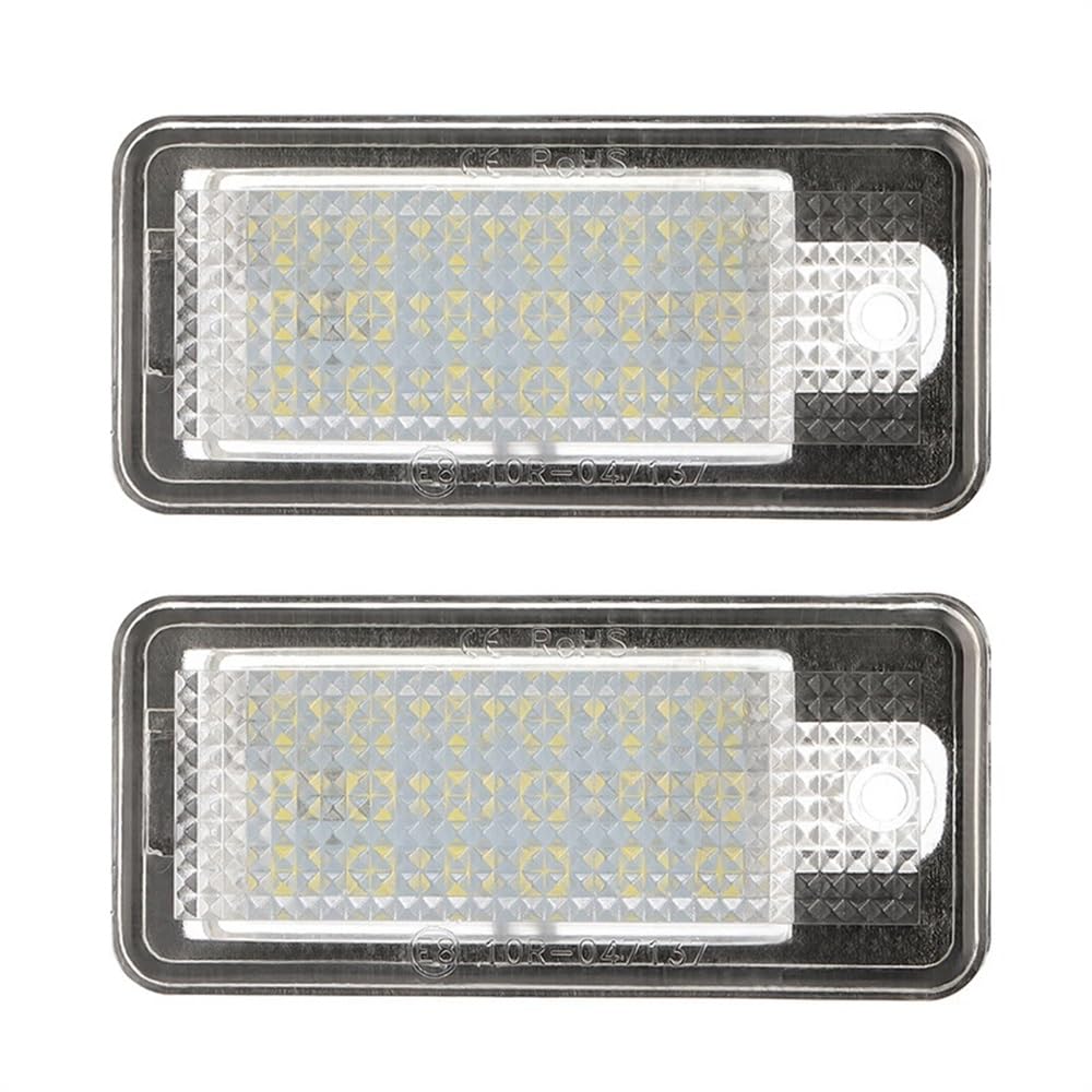 Kennzeichenbeleuchtung 2pcs 18 LED License Number Plate Light Lamp Fit Use For Audi A3 S3 A4 S4 B6 A6 S6 A8 S8 Q7 Car Lamp Nummernschildbeleuchtung von HUYGB