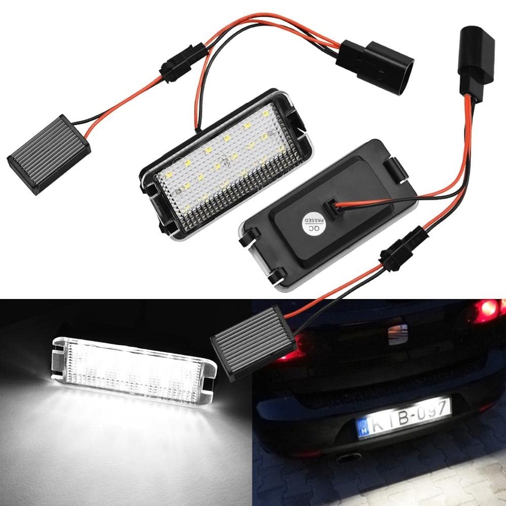 Kennzeichenbeleuchtung 2pcs Error Free Car LED Number License Plate Lights Fit Use For Seat Nummernschildbeleuchtung von HUYGB