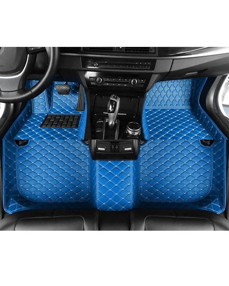 Auto Fussmatte Für 3 F30 E90 330i 335i 320i Fünf Türen 2008-2012 Set Automobil Teppich Teppiche Fuß Pads Leder Auto Fußmatten Autofußmatten(Blue,Right Hand Drive) von HUYHSD