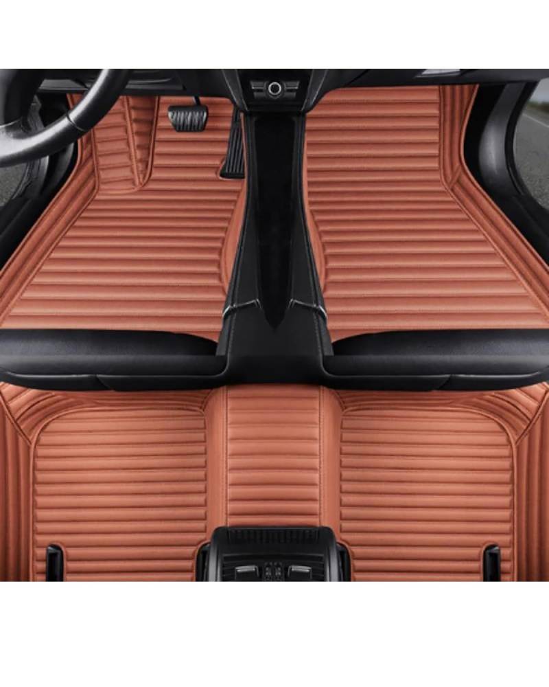 Auto Fussmatte Für Benz C-Klasse W205 2015 2016 2017 2018 2019 2020 Auto-Fußmatten komplettes Set wasserdichtes Innenzubehör Autofußmatten(Brown) von HUYHSD