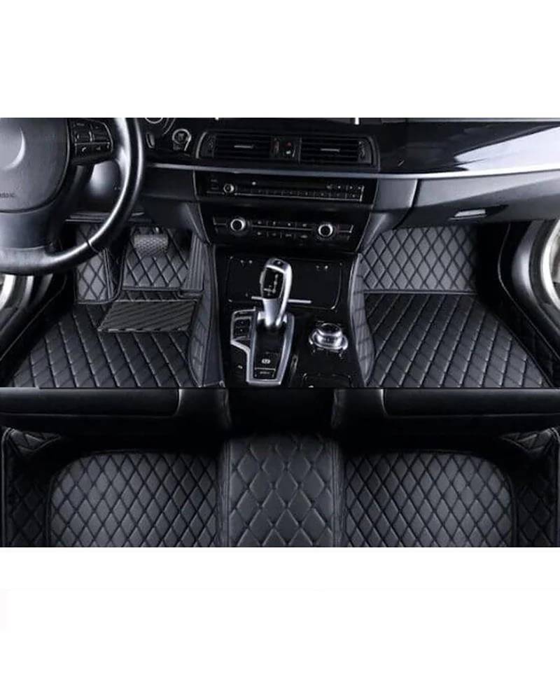 Auto Fussmatte Für Benz Für CLA C118 2020 2021 2022 Set Autoteppiche Fußpolster Leder Auto-Fußmatten Innenausstattung Autofußmatten(Black,Right Hand Drive) von HUYHSD