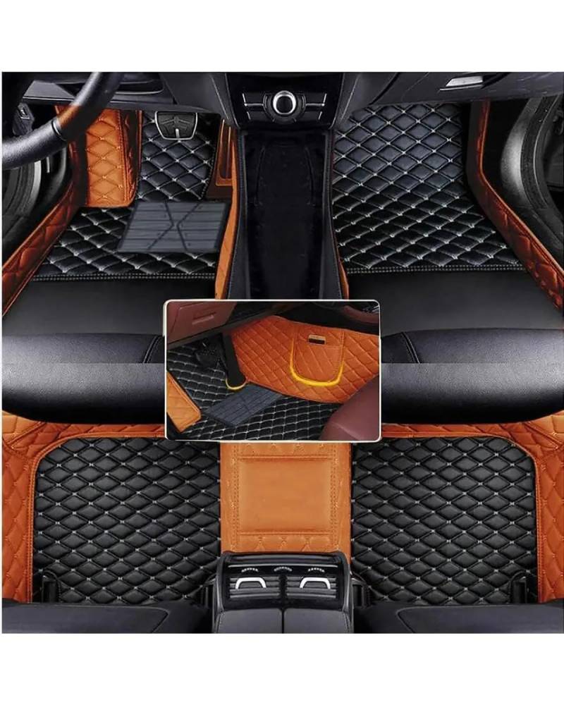 Auto Fussmatte Für CX-5 CX5 2017 2018 2019 2020 2021 Auto-Bodenmatte wasserdicht vollständige Abdeckung Innenausstattung Zubehör Automatten Autofußmatten(Black with Brown) von HUYHSD