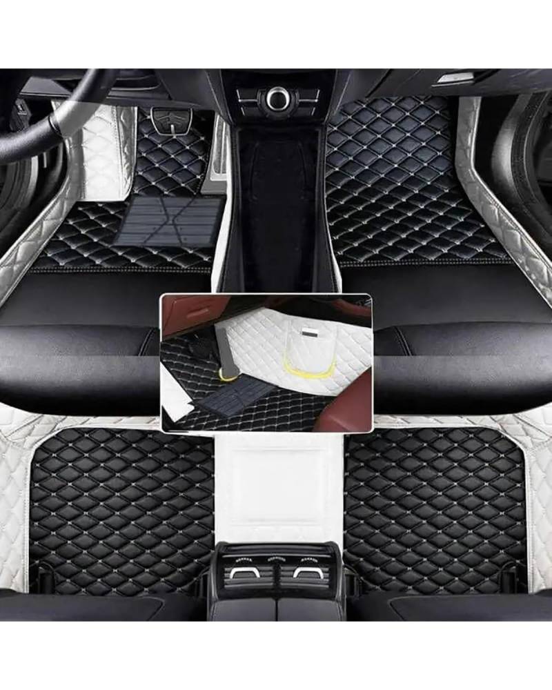 Auto Fussmatte Für CX-5 CX5 2017 2018 2019 2020 2021 Auto-Bodenmatte wasserdicht vollständige Abdeckung Innenausstattung Zubehör Automatten Autofußmatten(White with Black) von HUYHSD