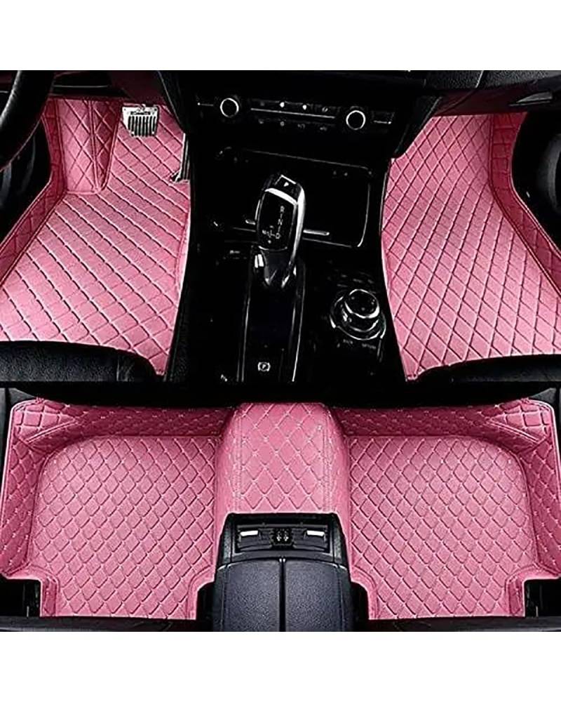 Auto Fussmatte Für Hyundai Für ix35 2010-2017 5 Sitze wasserdichte Volle Abdeckung Liner Innenteppiche Auto-Fußmatten Autofußmatten(Pink) von HUYHSD