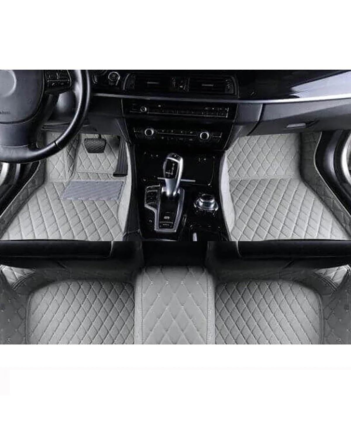 Auto Fussmatte Für Mini Für Mini Für Clubman 2door 2007-2015 Kunstleder Auto Fußmatten Floorliners Teppiche Teppiche Pads Autofußmatten(Grey,Left Hand Drive) von HUYHSD