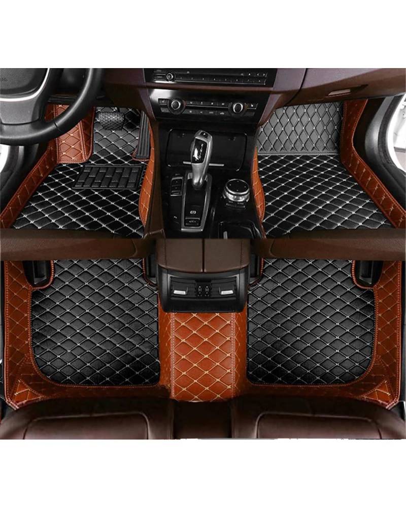 Auto Fussmatte Für Pathfinder 2010 2011 2012 2013-2020 wasserdichte vollständige Abdeckung Innenteppiche Auto-Fußmatten Autofußmatten(Black Light Brown) von HUYHSD