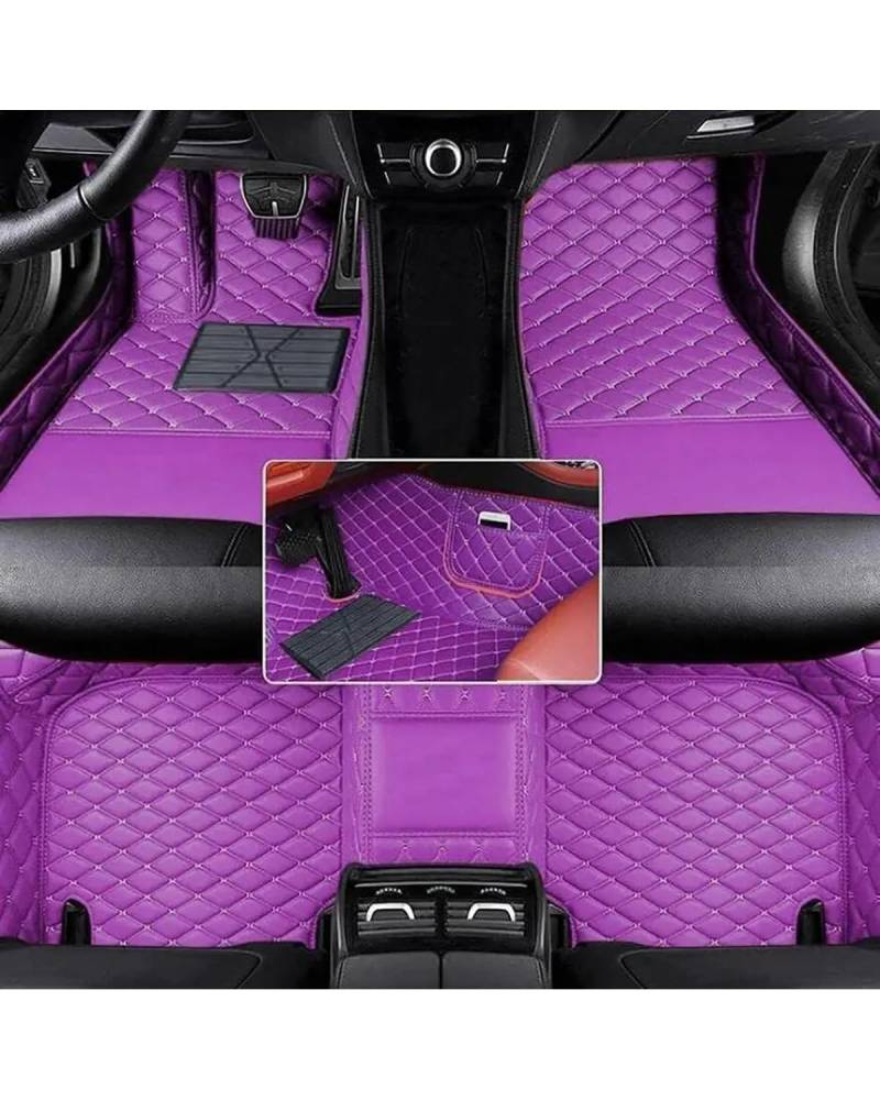 Auto Fussmatte Für Toyota Für Corolla Für Cross 2020 2021 2022 Auto Bodenmatte wasserdichte Vollständige Abdeckung Liner Innen Zubehör Autofußmatten(Purple) von HUYHSD