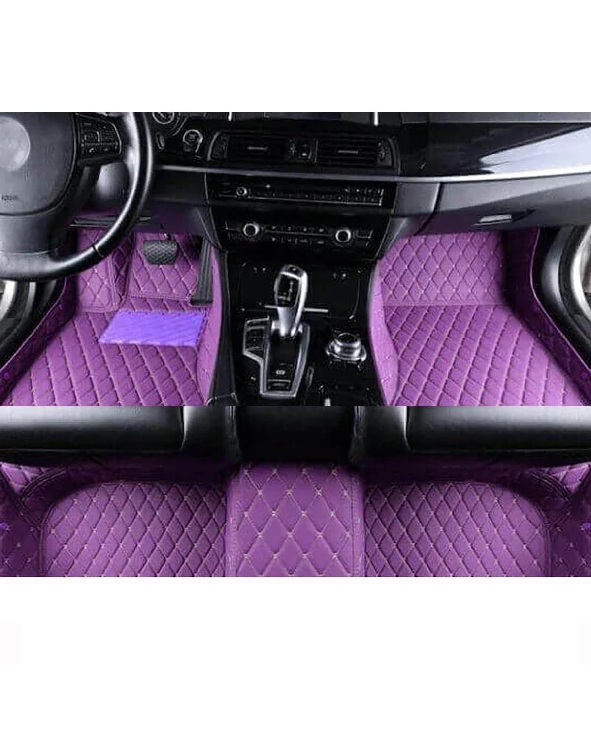 Auto Fussmatte Für Toyota Für Crown S200 2008 2009 2010 2011 Künstliche Leder Auto Fußmatten Floorliners Teppiche Teppiche Pads Autofußmatten(Purple,Right Hand Drive) von HUYHSD