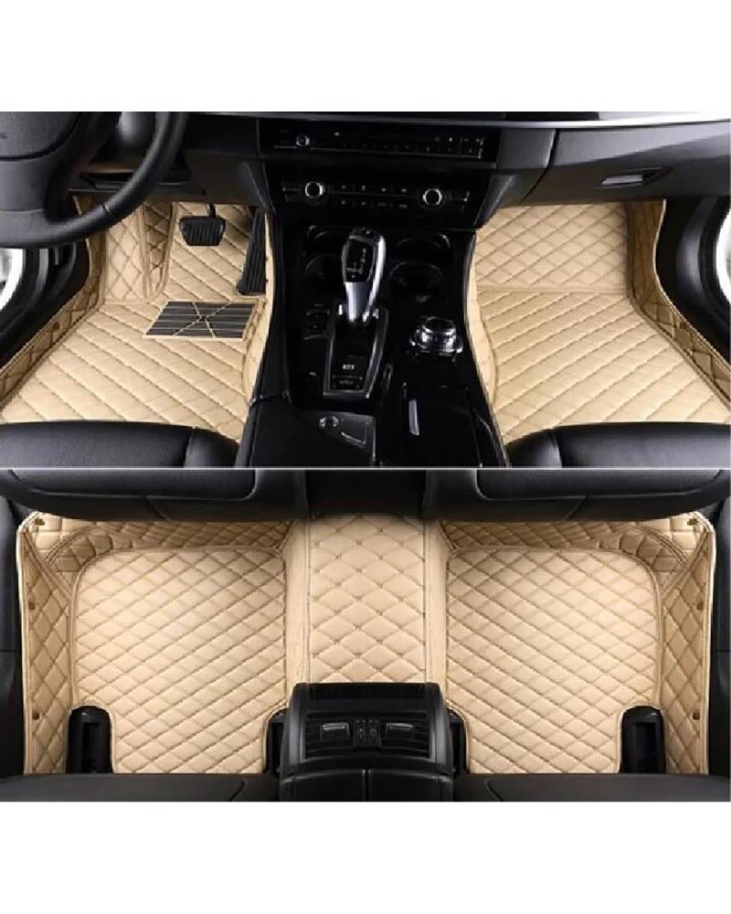 Auto Fussmatte Für Volvoes Für V60 2011-2018 5 Sitze wasserdichte Volle Abdeckung Liner Innenteppiche Auto-Fußmatten Autofußmatten(Beige) von HUYHSD