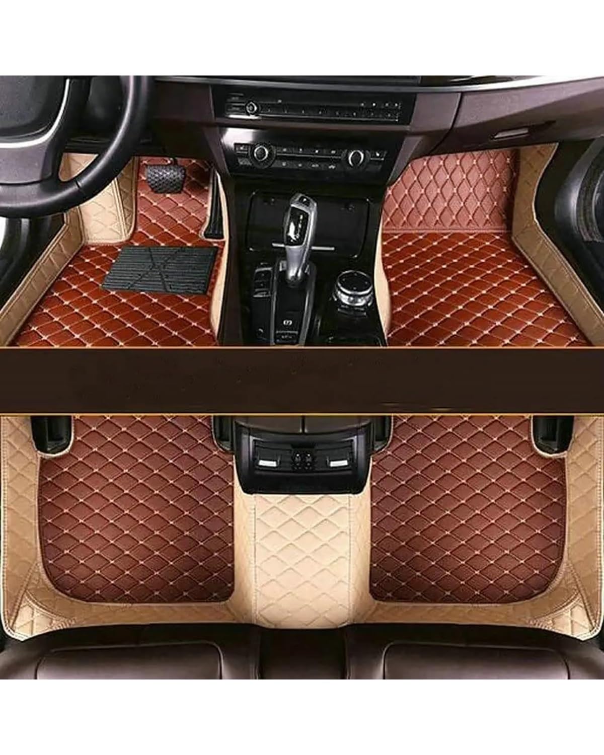 Auto Fussmatte Für Volvoes Für V60 2011-2018 5 Sitze wasserdichte Volle Abdeckung Liner Innenteppiche Auto-Fußmatten Autofußmatten(Light Brown with Bei) von HUYHSD