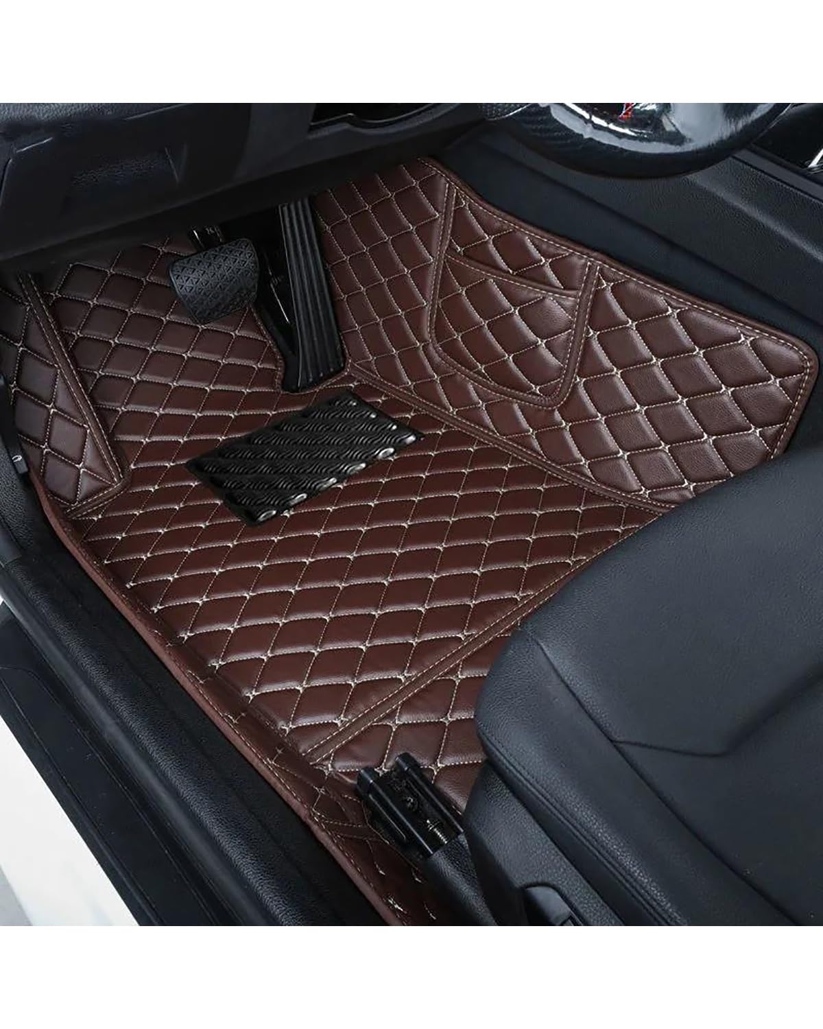 Auto Fussmatte for Prisma 2013 2014 2015 2016 Car Floor Mats Waterproof Full Coverage Liners Car Mats Interior Accessories Autofußmatten(Brown Driver) von HUYHSD