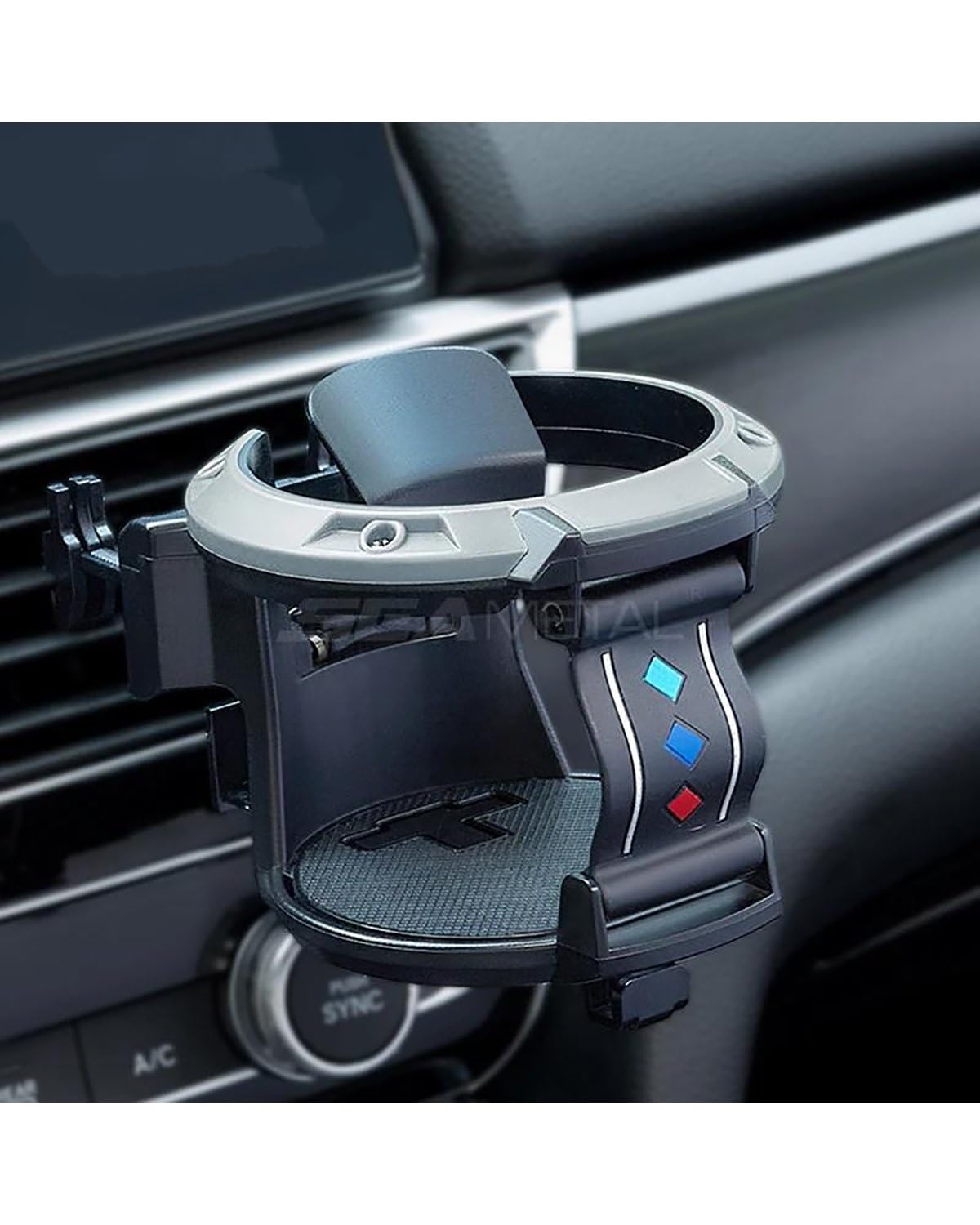 Auto Getränkehalter Auto Air Vent Outlet Getränkehalter Trinken Kaffeetasse Flaschenregal Universal Wasserflaschenhalter Telefonständer Innenteile Auto Getränkehalter für Lüftung(Grey 1pc) von HUYHSD