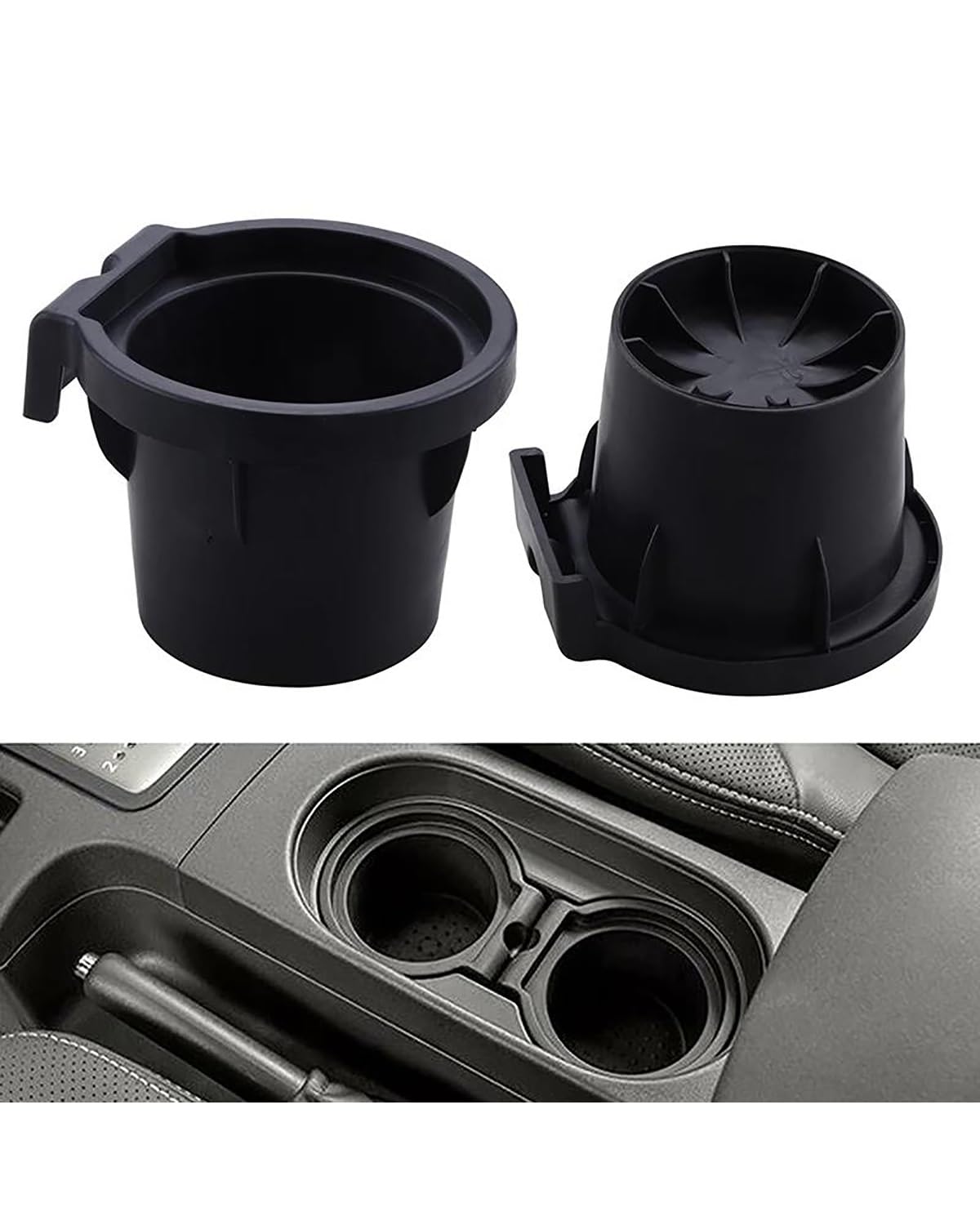 Auto Getränkehalter Vorne Center Console Trinken Flasche Tasse Halter Einsätze Liner Für Frontier Für Xterra 2005-2019 Auto Zubehör Auto Getränkehalter für Lüftung(Cup Holder 2 pcs) von HUYHSD