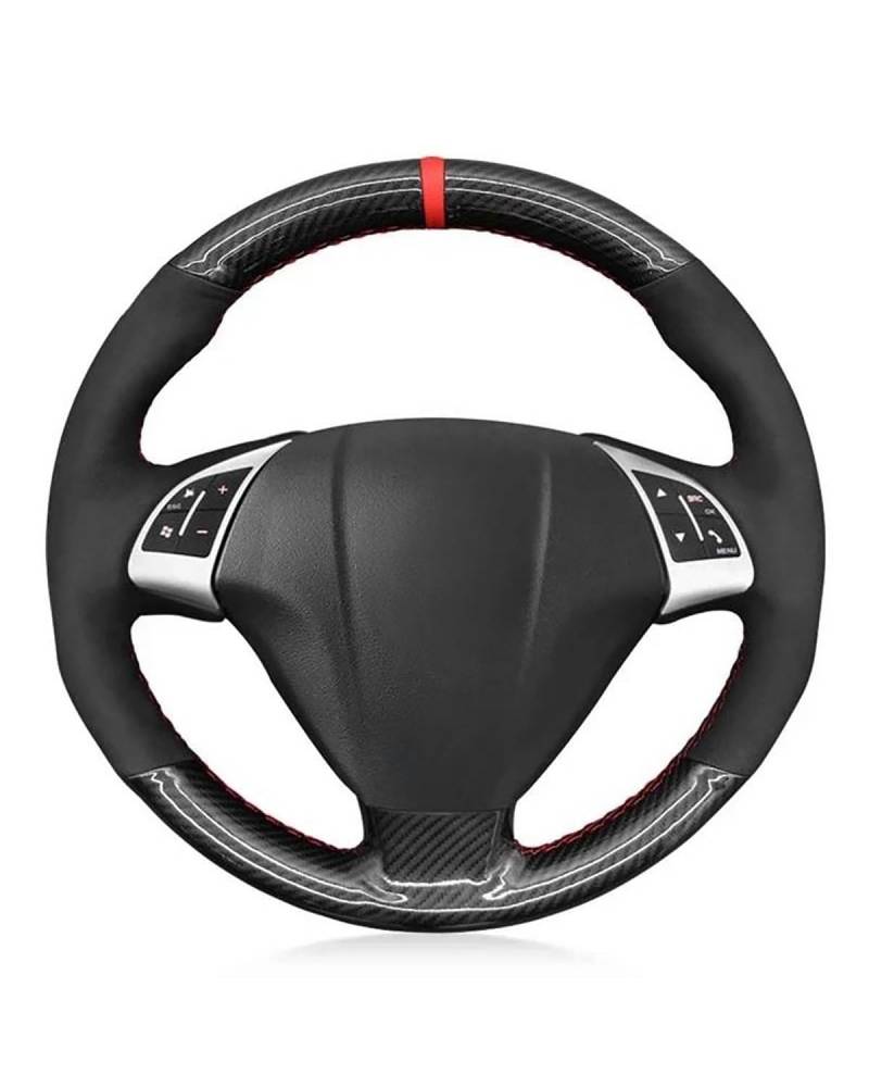 Auto Lenkradbezug Für Qubo Für Doblo Für Combo Für Vauxhall Für Combo 2012 2013 2014 2015 2016 2017 Autolenkradabdeckung Schwarzes Wildleder Lenkradabdeckung(Black Thread) von HUYHSD