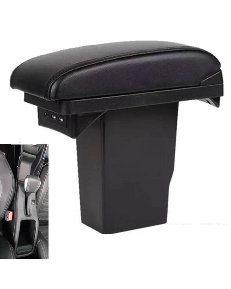 Mittelarmlehne Für 2008-2018 Armlehnenbox Nachrüstteile Innendetails Zentrale Aufbewahrungsbox Autozubehör Spezial Car Armrest Portable Handle(A Black line 3USB) von HUYHSD