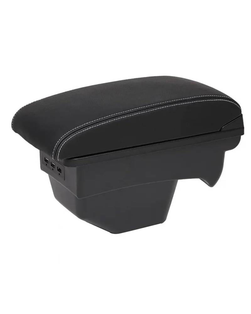 Mittelarmlehne Für 308 2008 2009 2010 2011 2012 T7 SW Für C4 2011 Auto Armlehne Box Retrofit Teile Zentrum Speicher Box USB Car Armrest Portable Handle(Leather W1) von HUYHSD