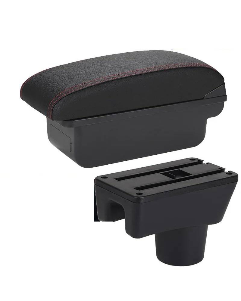 Mittelarmlehne Für C1 2012 2013 2013 2014-2019 Nachrüstteile Aufbewahrungsbox Autozubehör Armlehnenbox Car Armrest Portable Handle(C1 Black red NO USB) von HUYHSD