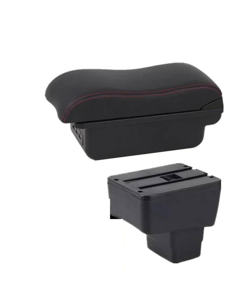 Mittelarmlehne Für CX-3 2 skyactiv 2010 2011 2012 2013-2023 Armlehne Box Lagerung Box Gewidmet Retrofit Auto zubehör Car Armrest Portable Handle(B2 Black red 3USB) von HUYHSD