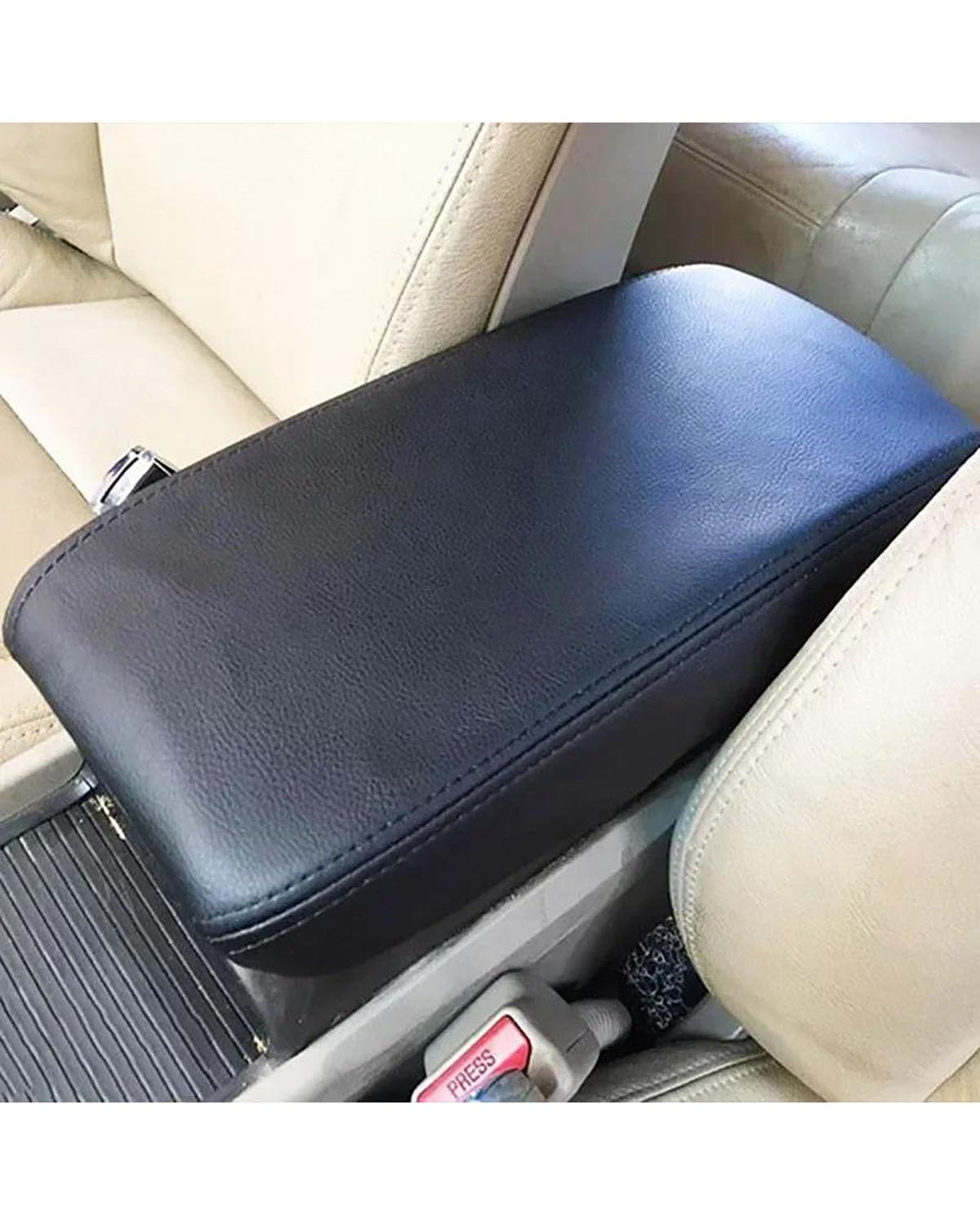 Mittelarmlehne Für Civic 8th Gen Limousine 2006 2007 2008 2009 2010 2011 Auto Center Rest Konsole Abckung Auto Schutzhülle Car Armrest Portable Handle(Black) von HUYHSD