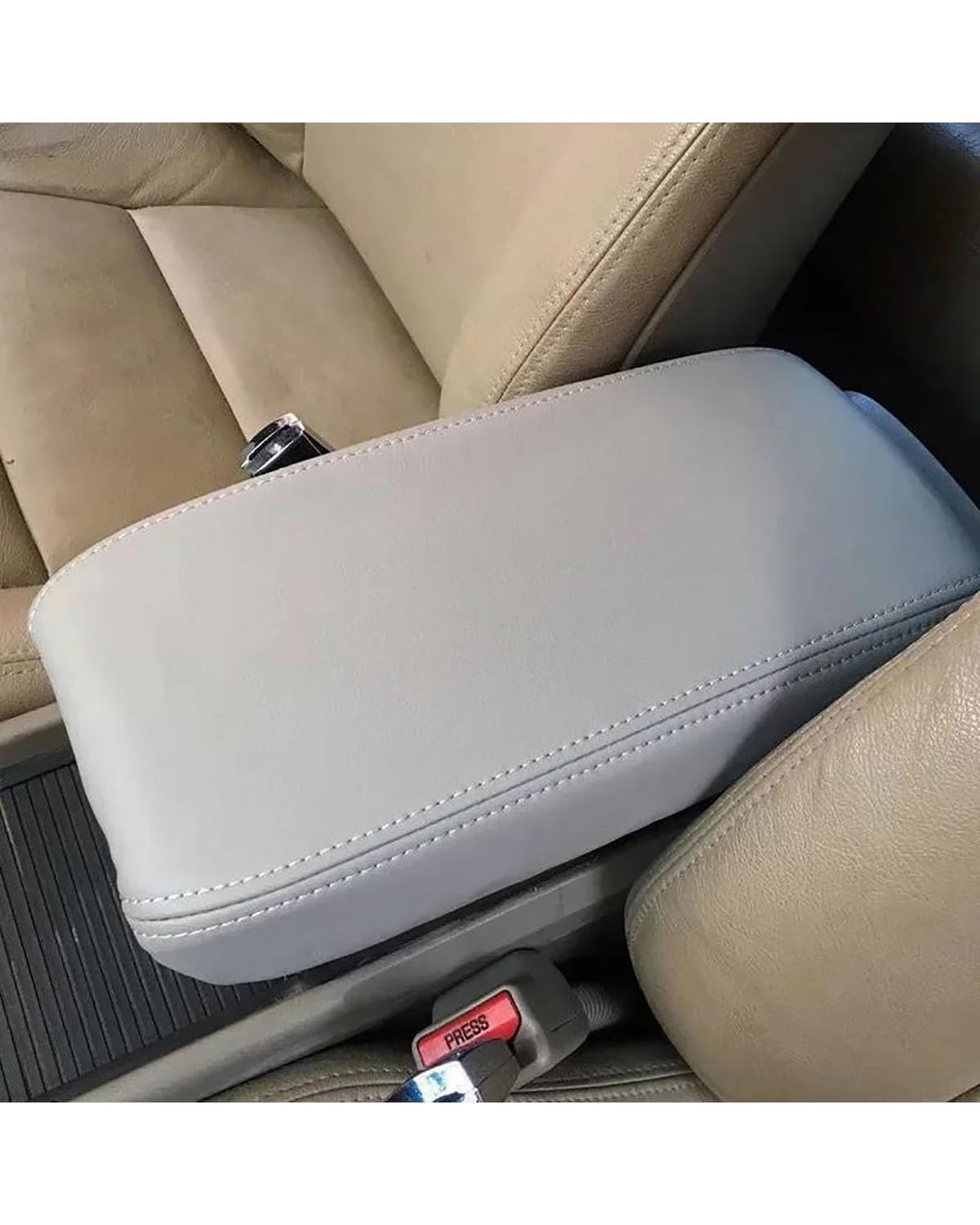 Mittelarmlehne Für Civic 8th Gen Limousine 2006 2007 2008 2009 2010 2011 Auto Center Rest Konsole Abckung Auto Schutzhülle Car Armrest Portable Handle(Gray) von HUYHSD