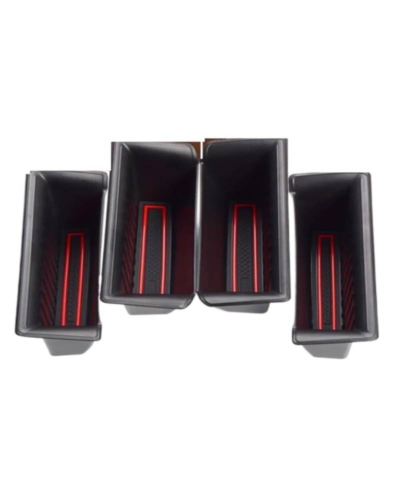 Mittelarmlehne Für Dodge Für RAM Für 1500 Für 2500 Für 3500 2019 2020 2021 Auto Lagerung Tür Organizer Haltegriff Box Armlehne Telefon Container Fach Car Armrest Portable Handle(Red) von HUYHSD