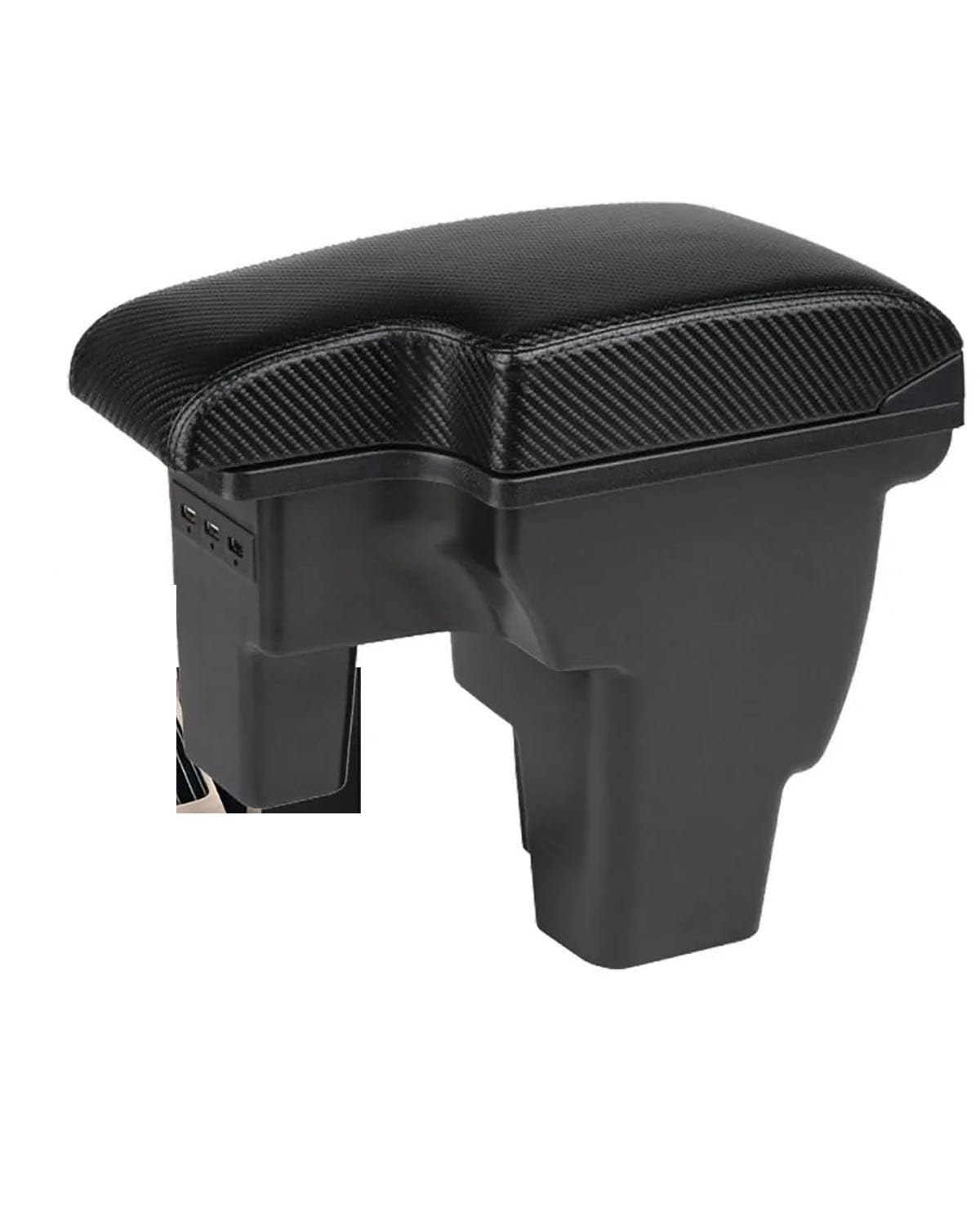 Mittelarmlehne Für Ford Für Focus III MK3 2010-2020 Auto Armlehne Auto Zubehör Lagerung Box Innen Details Car Armrest Portable Handle(B2 Black line Corium) von HUYHSD