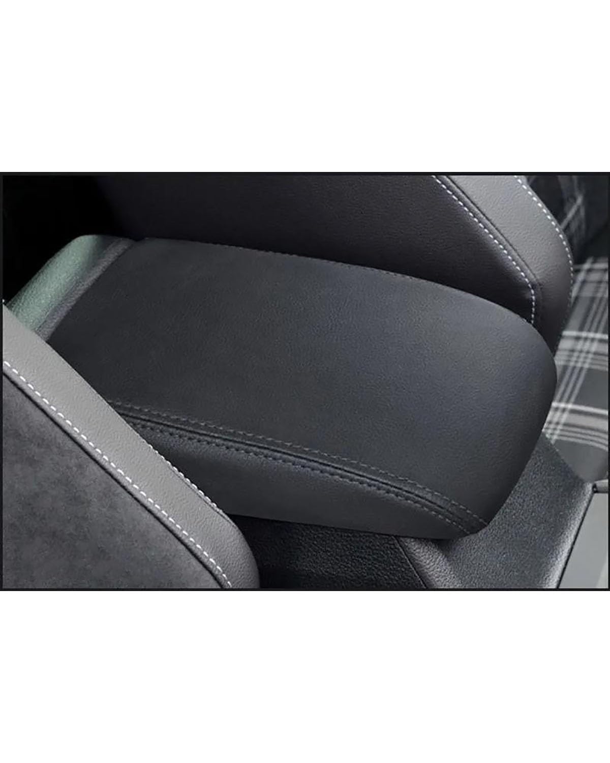 Mittelarmlehne Für Golf 7 MK7 2012 2013 2014 2015 2016 2017 2018 2019 Mittelkonsole Ckel Armlehne Abckung Auto Zubehör PU Ler Abckung Car Armrest Portable Handle(Black) von HUYHSD