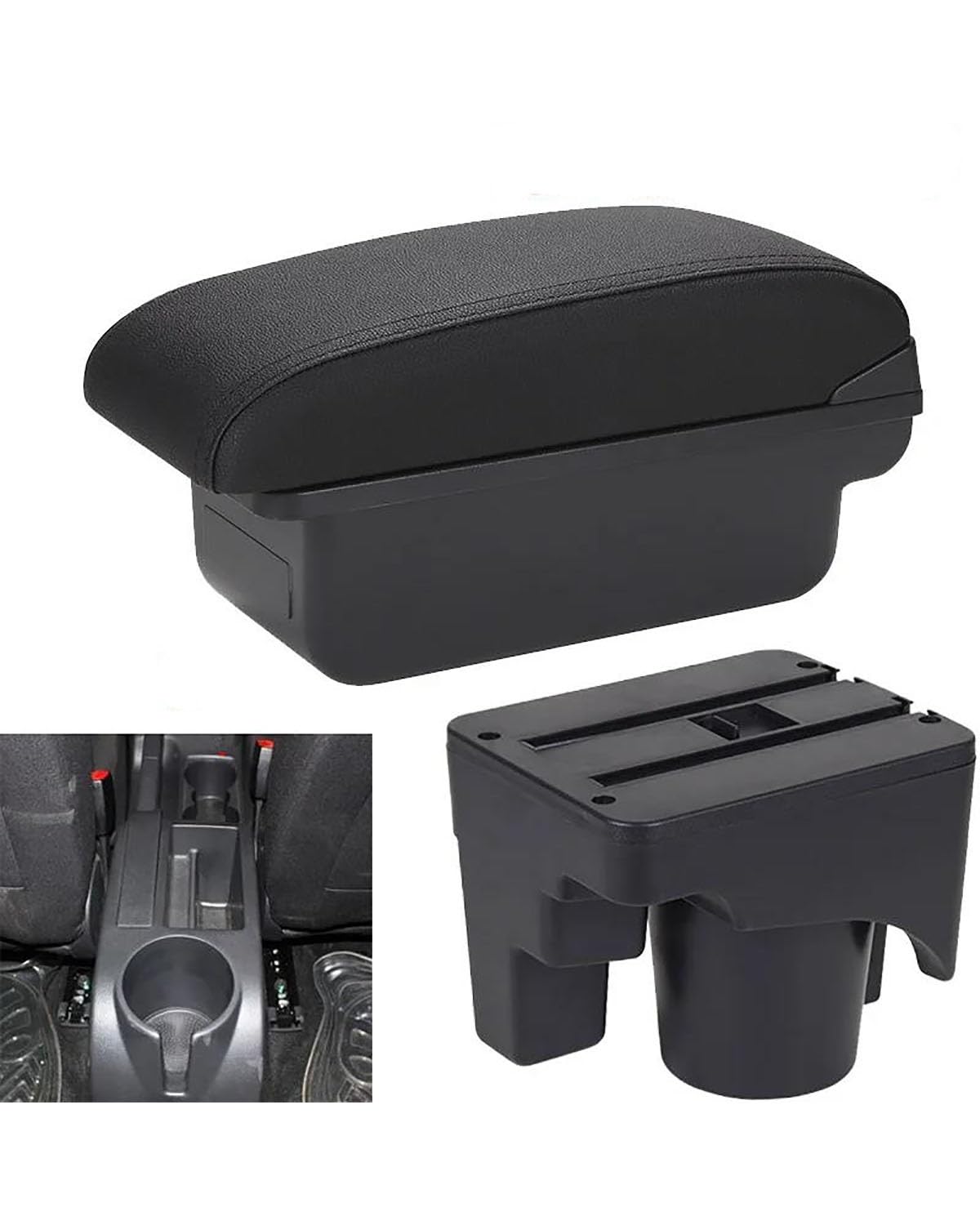 Mittelarmlehne Für Golf Für 6 5 Mk6 MK5 Für Jetta 5 Sagitar 2012-2019 Armlehne Box Auto armlehne Lagerung Box Innen Details Car Armrest Portable Handle(C2 Black line NO USB) von HUYHSD