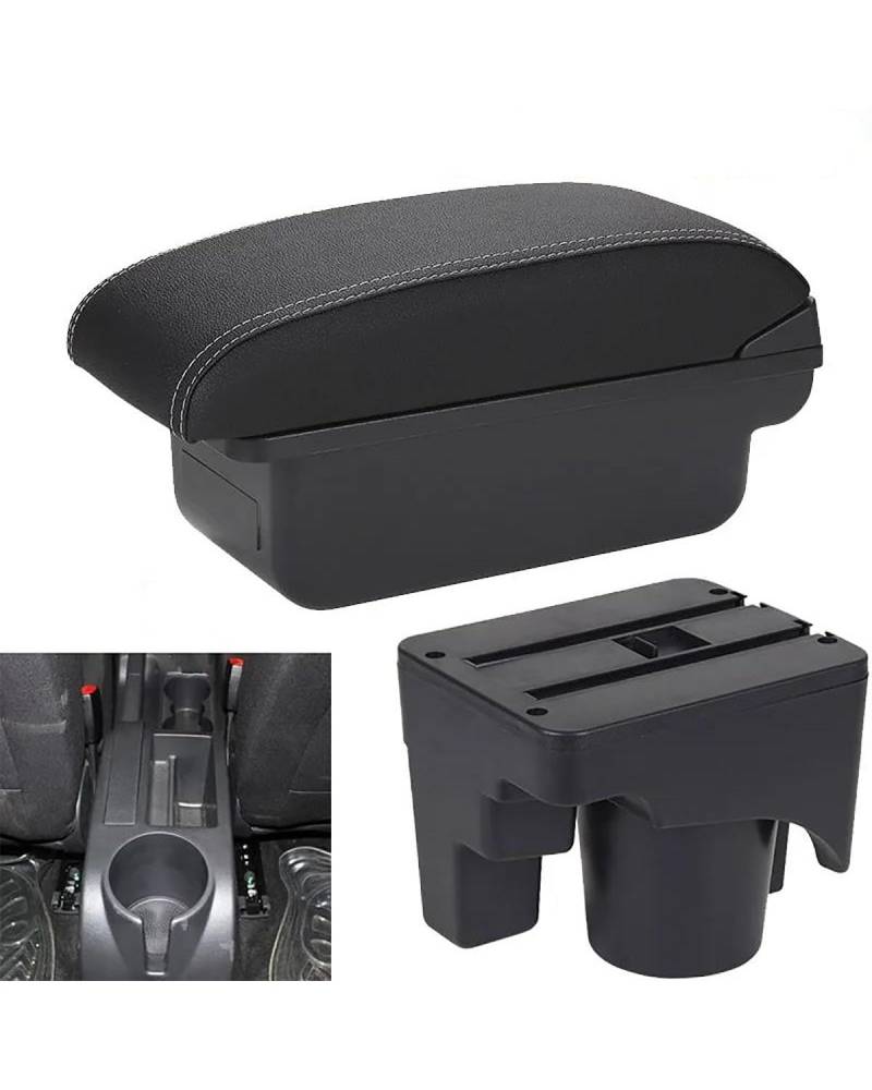 Mittelarmlehne Für Golf Für 6 5 Mk6 MK5 Für Jetta 5 Sagitar 2012-2019 Armlehne Box Auto armlehne Lagerung Box Innen Details Car Armrest Portable Handle(C3 Black White NOUSB) von HUYHSD