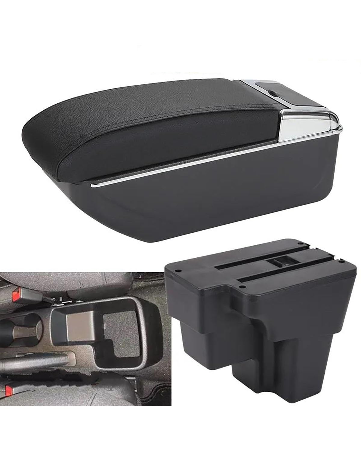 Mittelarmlehne Für KIA Für Rio Armlehne Box Für KIA Für STONIC Für Cerato Auto Armlehne 2010 2011 2012 2013 2014 2015-2022 Car Armrest Portable Handle(D2 Black line No USB) von HUYHSD