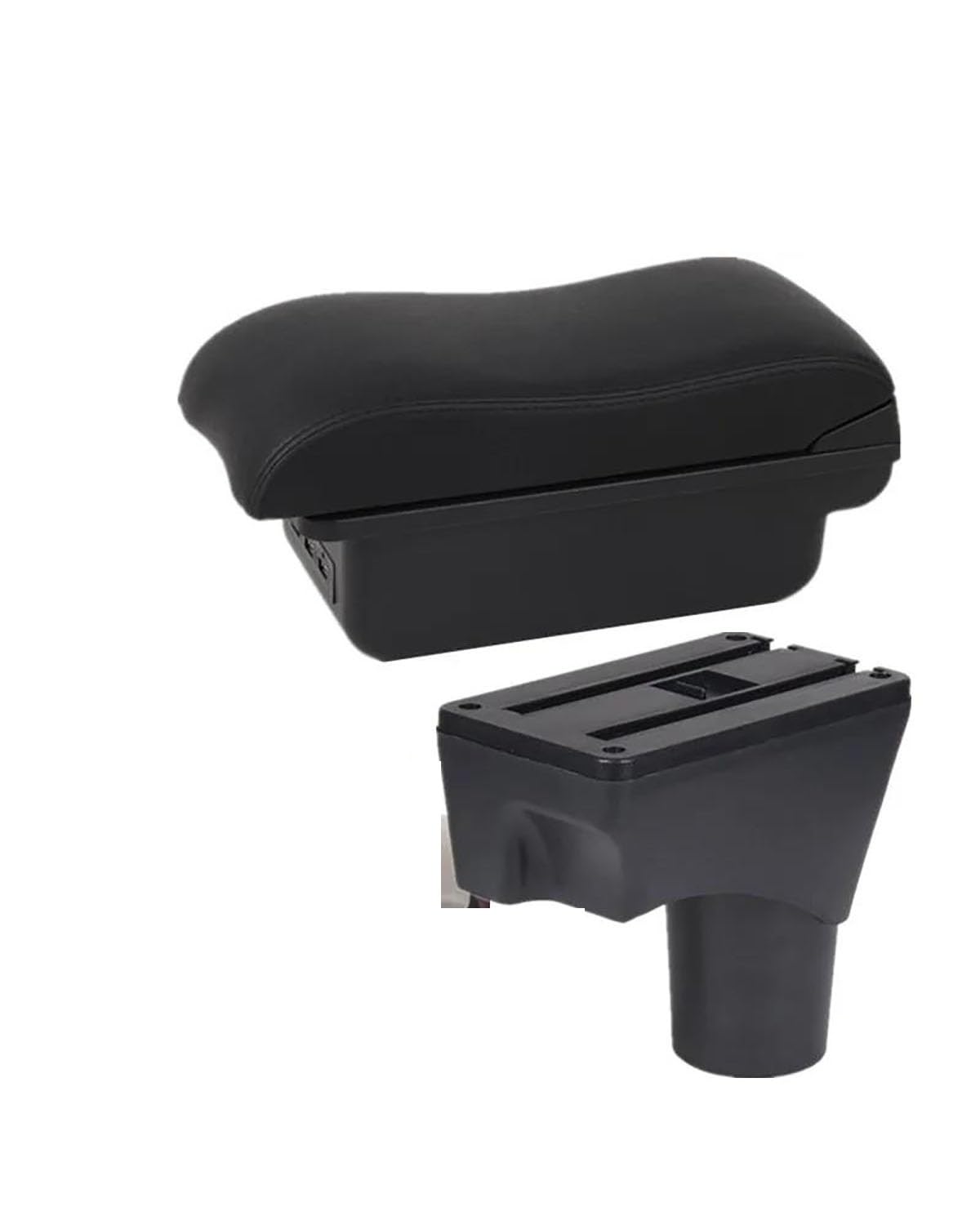 Mittelarmlehne Für Micra K13 MK4 IV Sunny 2010 2011 2012 2013 2014 2015 2016 2017-2023 Armlehne Box Konsole Car Armrest Portable Handle(B2 Black line 3USB) von HUYHSD