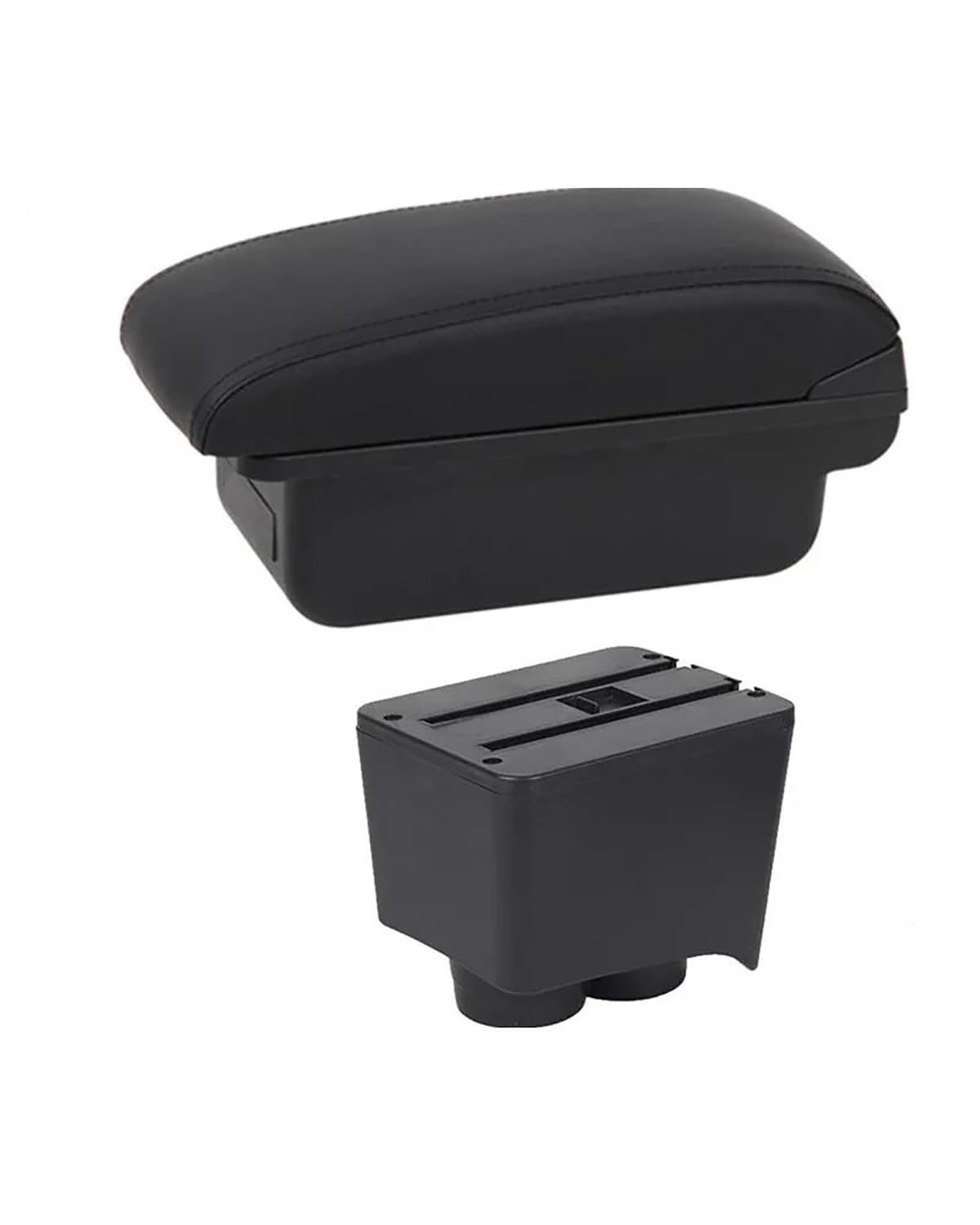 Mittelarmlehne Für Polo Für Mk4 2002 2003 2004 2005 2006 2007 2008 2009 2010 Auto Armlehne Box Center Console Lagerung USB Car Armrest Portable Handle(B1 Black Line) von HUYHSD