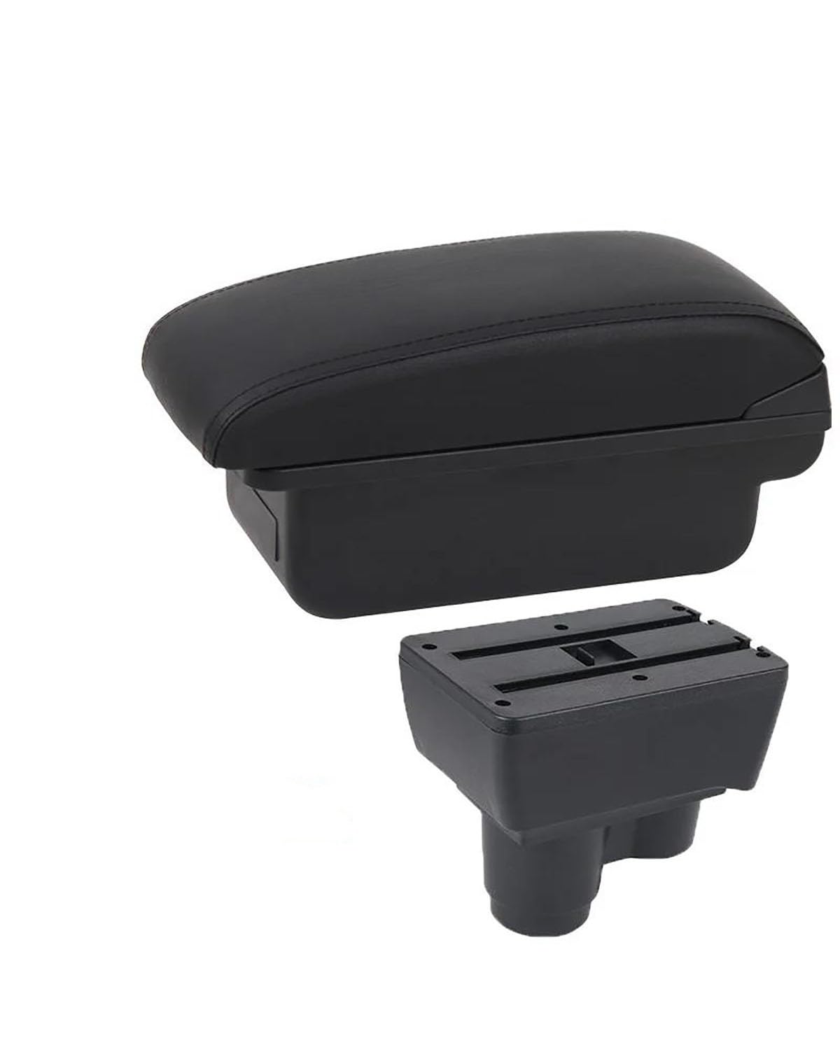 Mittelarmlehne Für RenaultES Für Dacia Auto Armlehne Box 2019 2020 2021 2022 Center Console Storage Box Dekoration Zubehör Car Armrest Portable Handle(C1 Black line NO USB) von HUYHSD