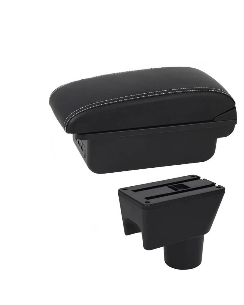 Mittelarmlehne Für RenaultES Für Terrano 3 Oroc Auto Armlehne Retrofit Lagerung Box Auto Zubehör Innen Details Car Armrest Portable Handle(B3 White line 3 USB) von HUYHSD