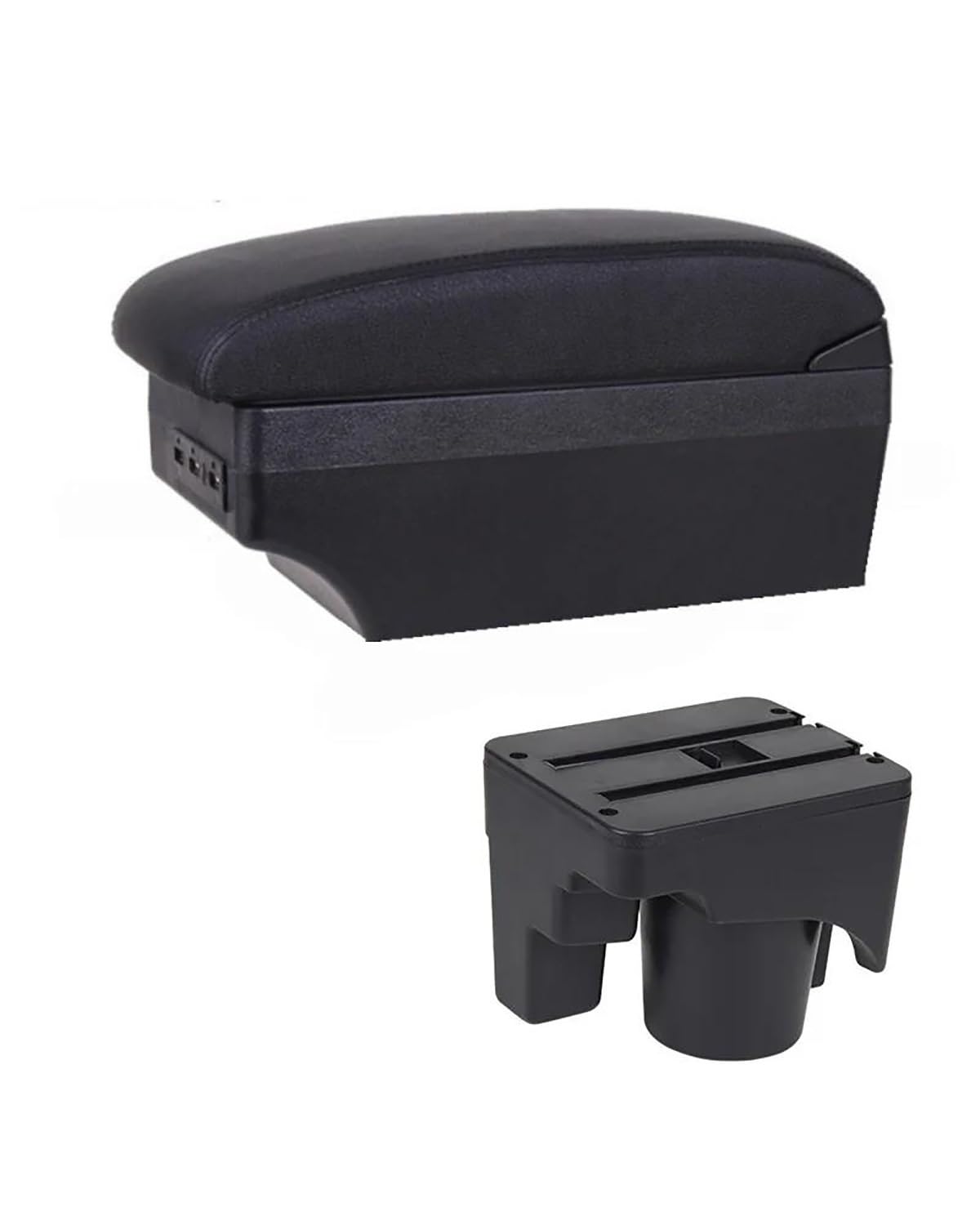 Mittelarmlehne Für Sagitar Für Golf Für 6 5 Mk5 Mk6 Auto Armlehne Box Innen Spezielle Retrofit Teile Zentrum Speicher Box USB Car Armrest Portable Handle(E1 Black Line) von HUYHSD