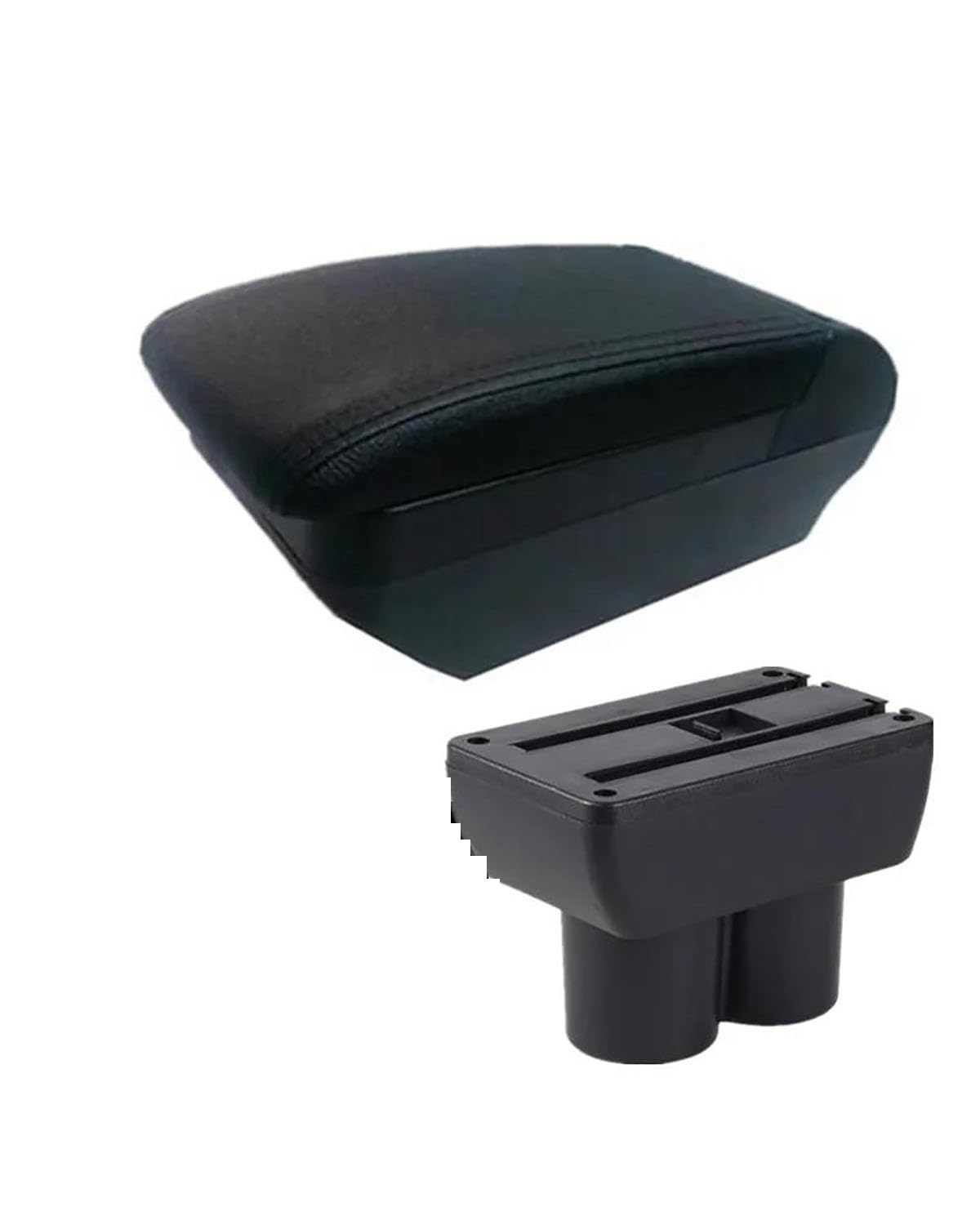 Mittelarmlehne Für Suzuki Für Jimny JB23 JB43 Auto Armlehne 1998-2018 Retrofit Teile Für Lagerung Box Auto Zubehör Car Armrest Portable Handle(F Black line No USB) von HUYHSD