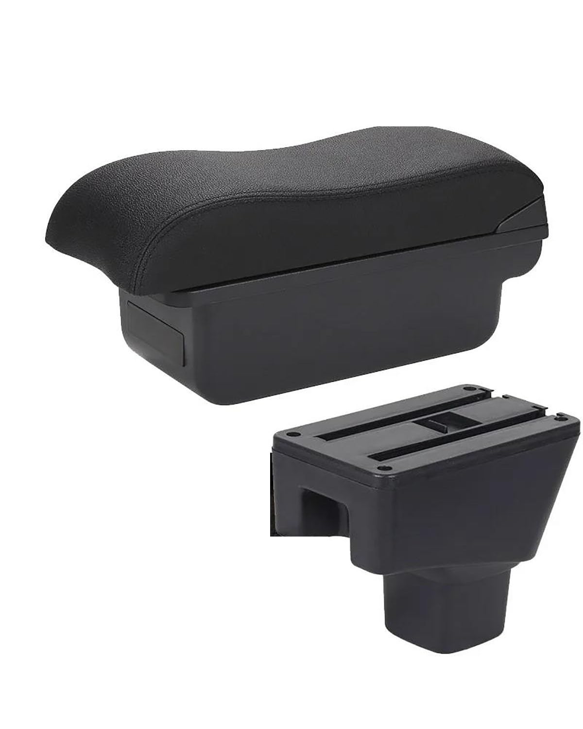 Mittelarmlehne Für Suzuki Für SX4 2011 2012 2013 2014 2015 2016 2017 2018 2019 Armlehne Box Auto Einfache Innen Car Armrest Portable Handle(C2 Black line NO USB) von HUYHSD