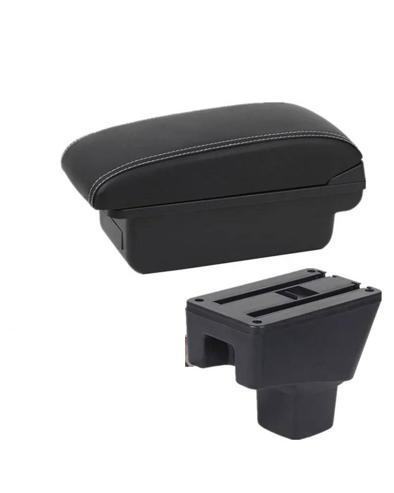 Mittelarmlehne Für Suzuki Für SX4 2011-2024 Auto Armlehne Box Lagerung Box Gewidmet Retrofit Teile Innen Auto Zubehör Car Armrest Portable Handle(A1 Black White NOUSB) von HUYHSD