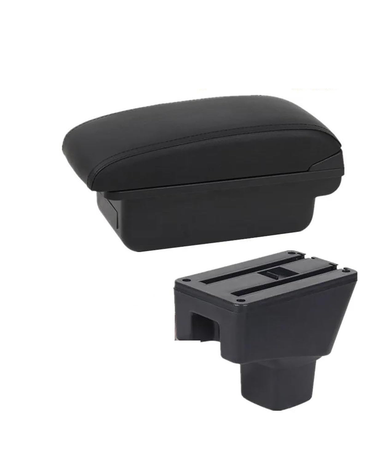 Mittelarmlehne Für Suzuki Für SX4 2011-2024 Auto Armlehne Box Lagerung Box Gewidmet Retrofit Teile Innen Auto Zubehör Car Armrest Portable Handle(A1 Black line NO USB) von HUYHSD