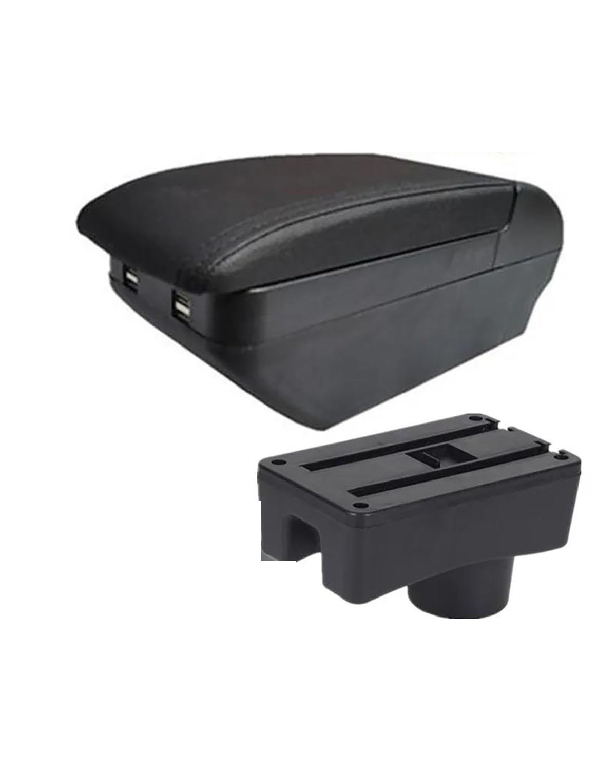 Mittelarmlehne Für Toyota Für Aygo X Armlehne Box Armlehne Lagerung Box Tasse Halter Gewidmet Nachrüstung Innen Auto Zubehör Car Armrest Portable Handle(H Black line 4USB) von HUYHSD