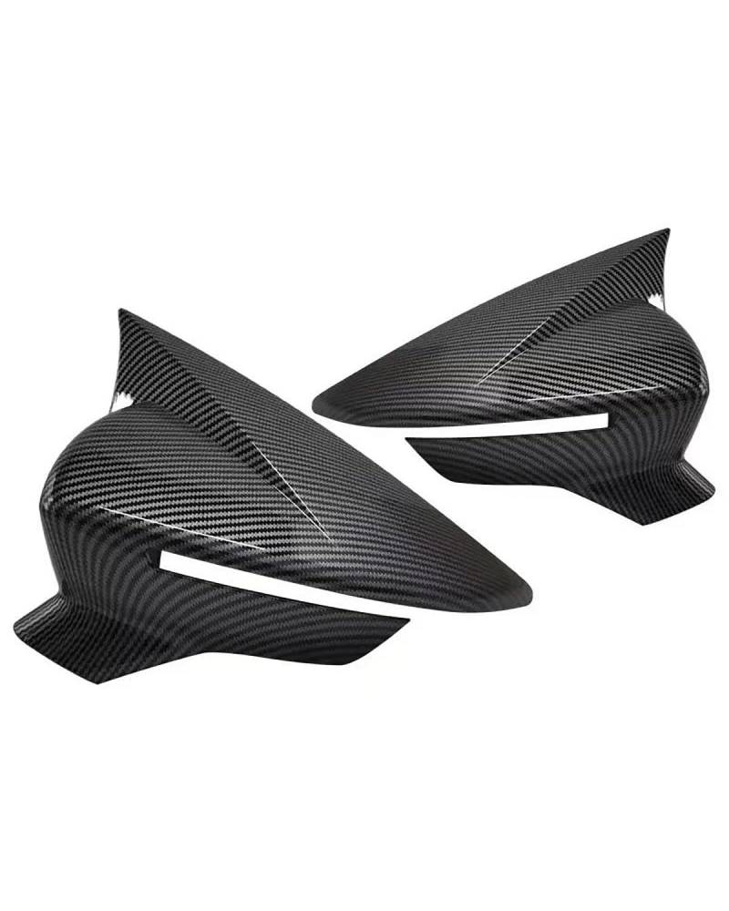 Spiegelkappen Für SEAT Für LEON Für MK3 5F 2013-2019 Für IBIZA Für MK5 2017 2018 2019 2020 Rückspiegel Seitenspiegel Abdeckung Flügelkappe Auto Spiegelkappen(Carbon) von HUYHSD