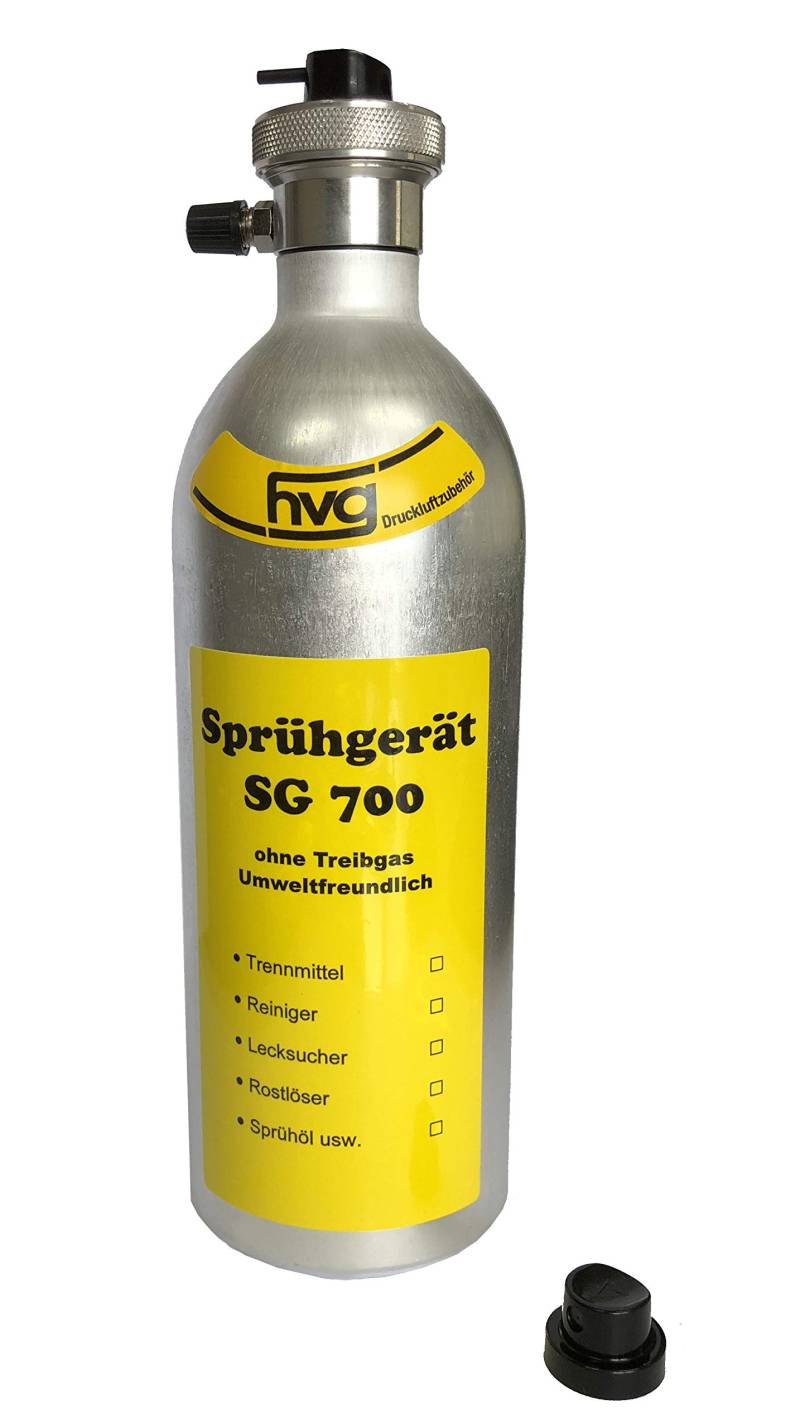 SG700 Wiederbefüllbare Alu Druckluft Spraydose Druckluftdose Sprühflasche 500ml von HVG-DRUCKLUFTZUBEHÖR