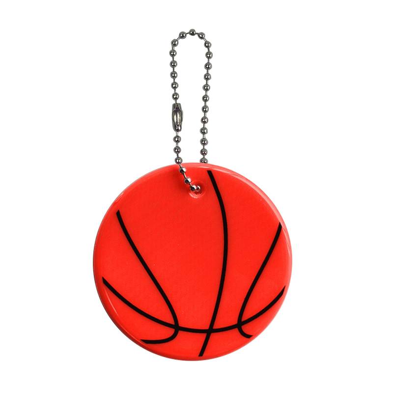 HVRFJXI Reflektierender Basketball Schlüsselanhänger Hohe Sichtbarkeit Rucksack Reflektor Tags Reflektierende Ausrüstung Sicherheits Rucksack Tags Für Kinder von HVRFJXI