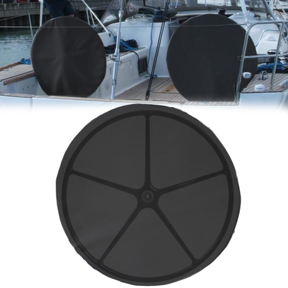 Lenkradhülle für Boot, wasserdicht, strapazierfähig, 420D, passend für 61 cm (24 Zoll) von HWIMARINE