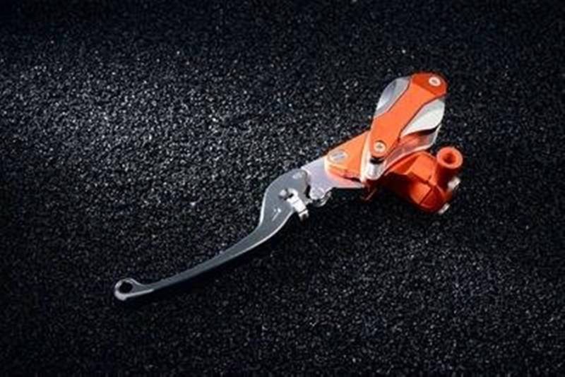 Kupplungshebel Bremshebel Kupplung Universal 12,7mm Für Adelin Für PX13 Für Kawasaki Für Suzuki Motorrad Bremse Kupplung Pumpe Hauptzylinder Hebel Griff(Orange,Left) von HXCKBLBY