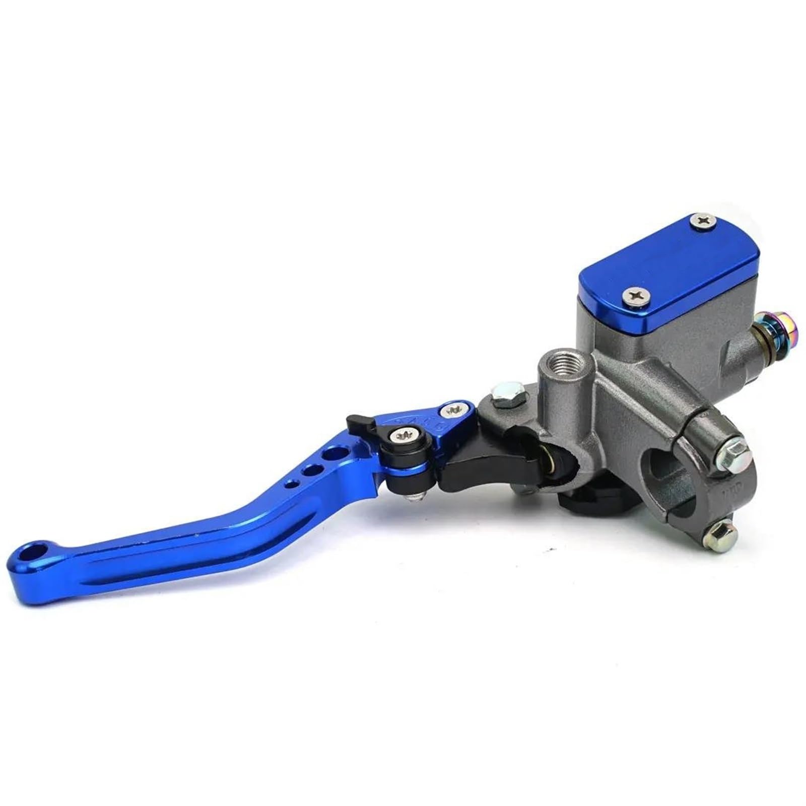 Kupplungshebel Bremshebel Kupplung Universal 22mm Für Kawasaki Für Suzuki Motocross Vespa Dirt Pit Bike Motorrad Hauptzylinder Hebel Bremse Hydraulische Kupplung Pumpe(Blue,Left) von HXCKBLBY